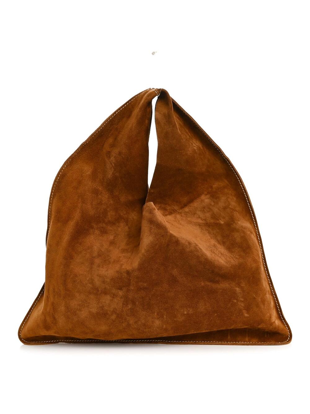 The Row Suede Small Bindle Bag Bistre #319587T89B